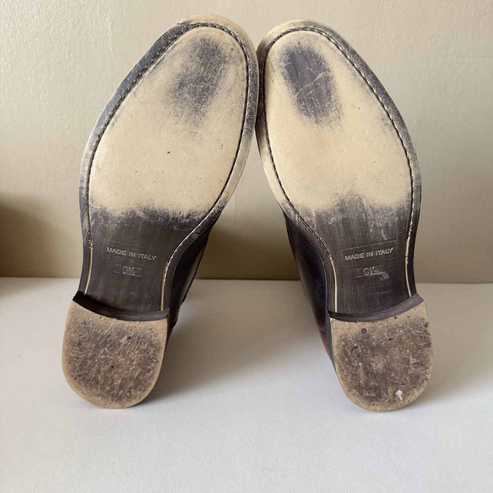7 For All Mankind Men's Brown Leather‎ Boots Sz 9.5 Made In Italy Quiet Luxury - Picture 10 of 10